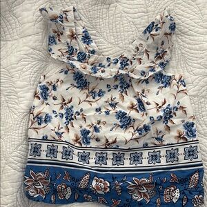 Janie & Jack Floral Blue and White girls Top
